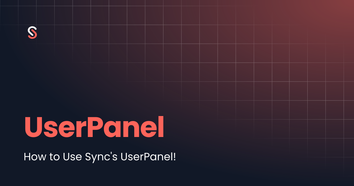 UserPanel | Sync | Documentation